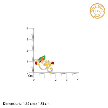 Golden Sparkling Om Rakhi