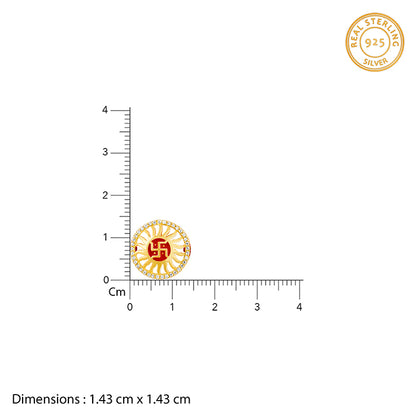 Golden Swastik Chakra Rakhi