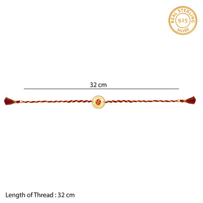 Golden Swastik Chakra Rakhi