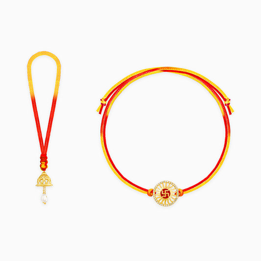 Golden Irreplaceable Bond Bhaiya Bhabhi Rakhis