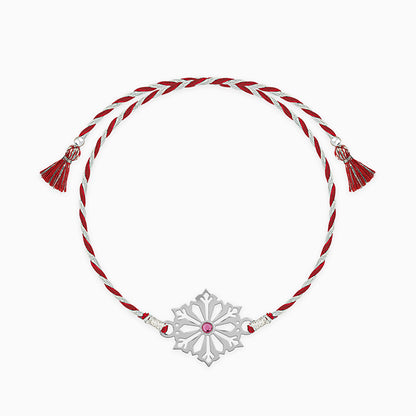 Silver Floral Rakhi