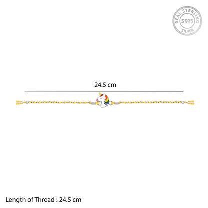 Silver Unicorn Rakhi for Kids