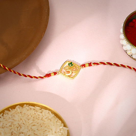 Golden Omkara Rakhi