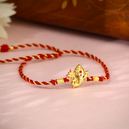 Golden Bala Ganpati Rakhi