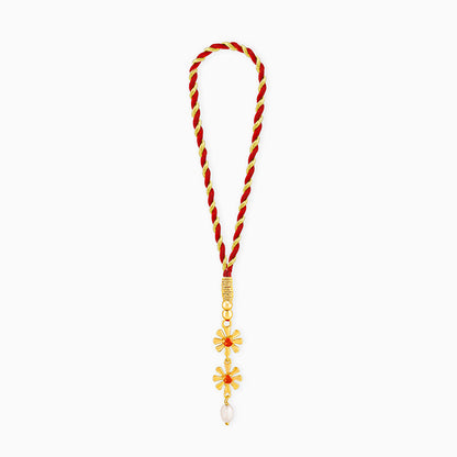 Golden Floral Lumba Rakhi