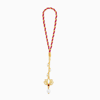 Golden Padma Pearl Lumba Rakhi
