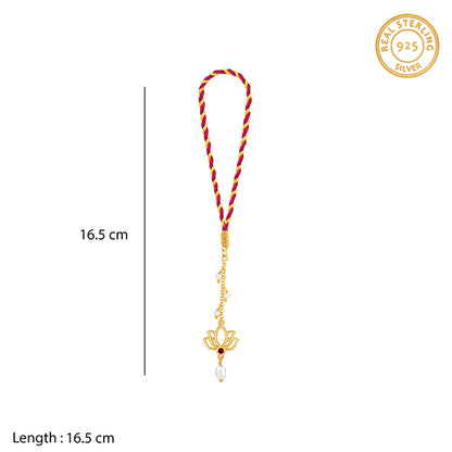 Golden Padma Pearl Lumba Rakhi