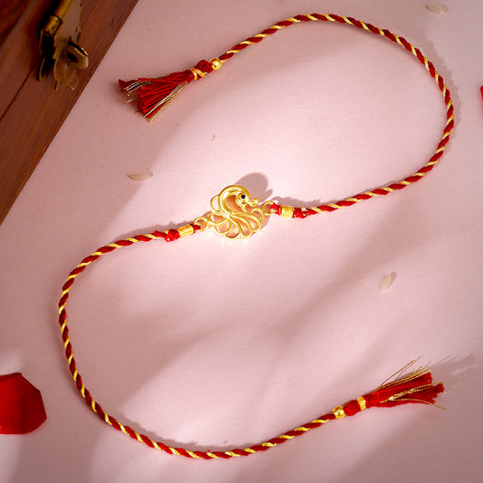 Golden Peacock Rakhi