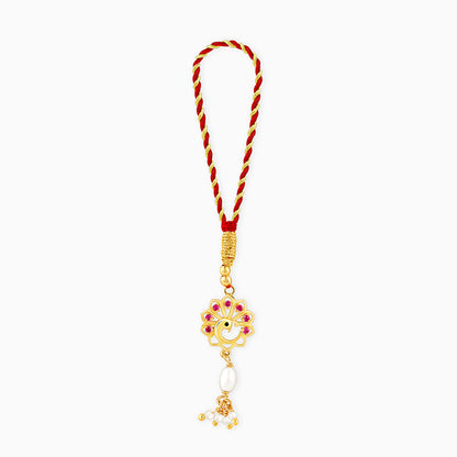 Golden Peacock Heritage Lumba Rakhi