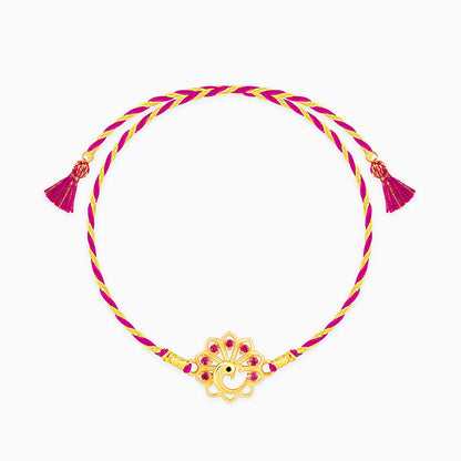 Golden Peacock Heritage Rakhi