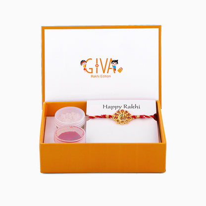 Golden Peacock Heritage Rakhi