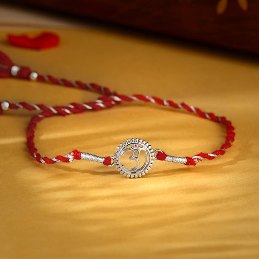 Silver Om Mandala Rakhi