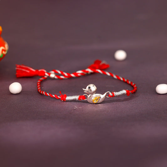 Silver Cute Duck Rakhi