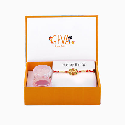 Golden Classic Swastik Rakhi