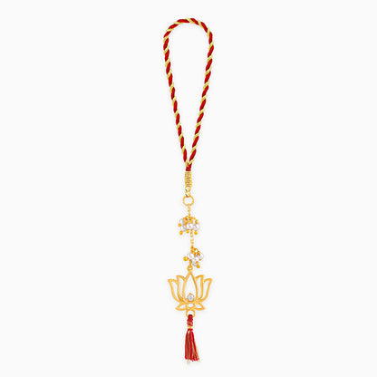 Golden Padmavati Lumba Rakhi