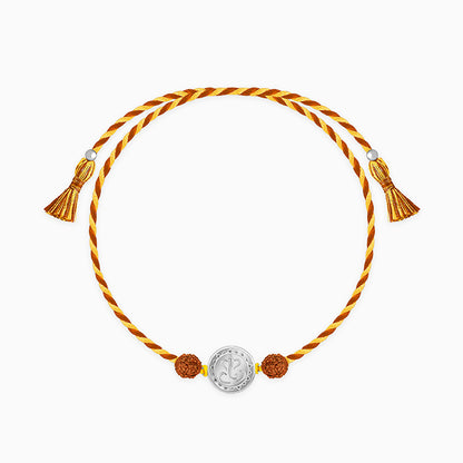Silver Vignesha Rudraksha Rakhi