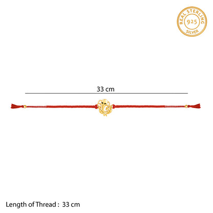 Golden Veera Ganapati Rakhi