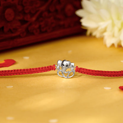 Silver Gajanana Rakhi