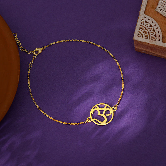 Golden Aum Bracelet Rakhi
