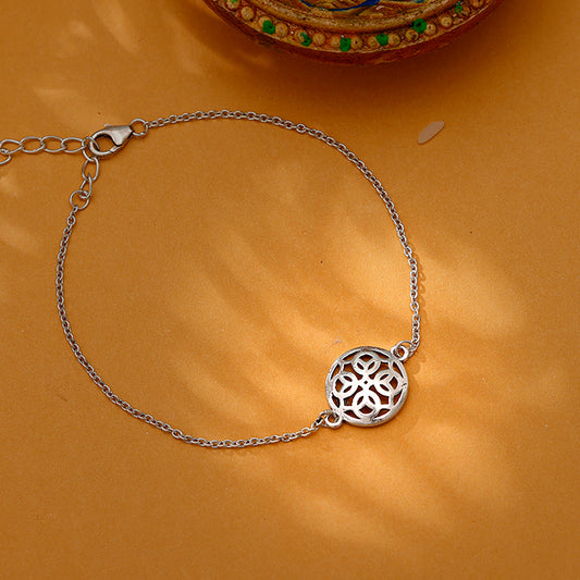 Silver Mandala Bracelet Rakhi