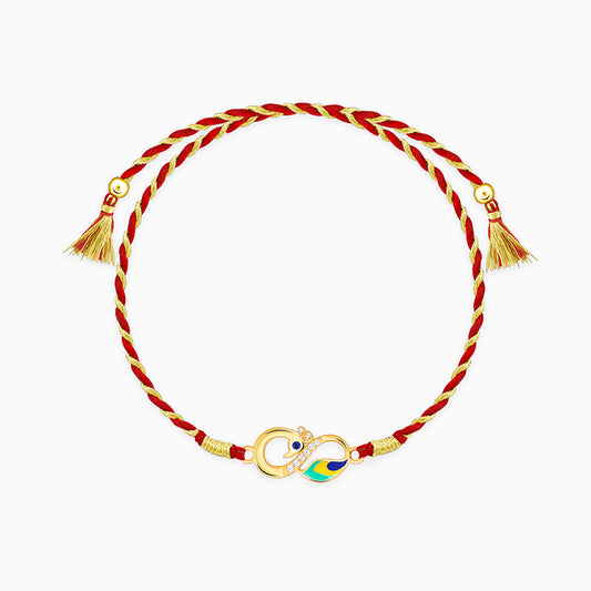 Golden Mayur Rakhi