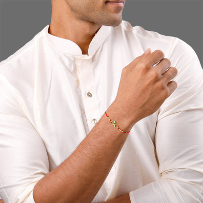 Golden Eternal Mor Rakhi