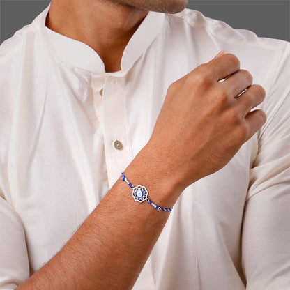 Silver Guardian Gaze Rakhi Combo (Set of 5)