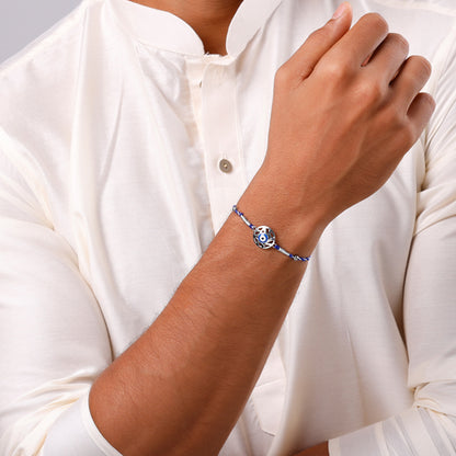 Silver Guardian Gaze Rakhi Combo (Set of 5)