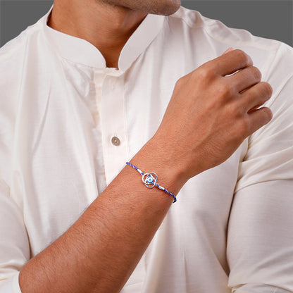 Silver Guardian Gaze Rakhi Combo (Set of 5)