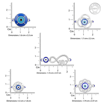 Silver Guardian Gaze Rakhi Combo (Set of 5)