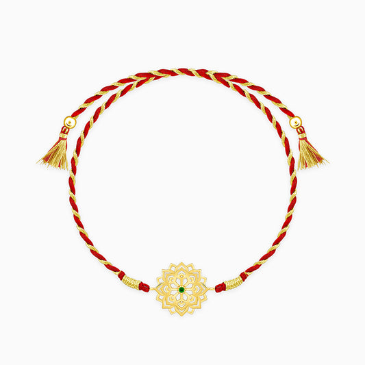 Golden Floral Mandala Rakhi