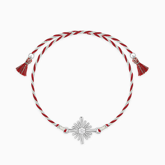 Silver Sunburst Rakhi