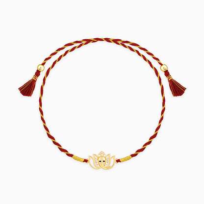 Golden Blooming Ganesha Rakhi