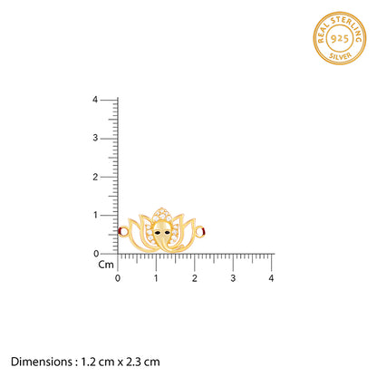 Golden Blooming Ganesha Rakhi
