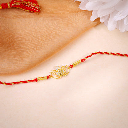Golden Blooming Ganesha Rakhi