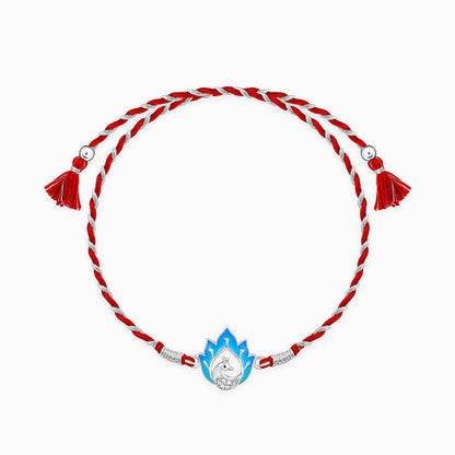 Silver Flaming Peacock Rakhi