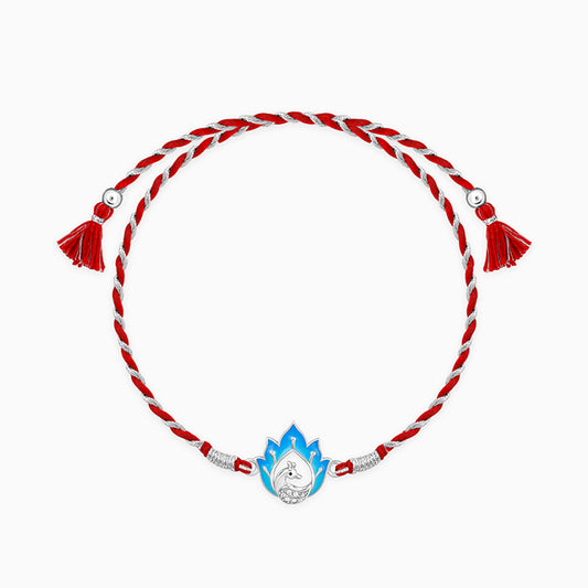 Silver Flaming Peacock Rakhi
