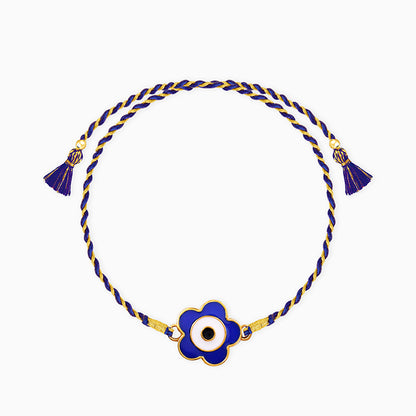 Golden Evil Eye Bloom Kids Rakhi