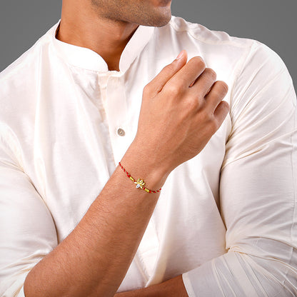 Golden Kamal Bhaiya Bhabhi Rakhi Combo (set of 3)