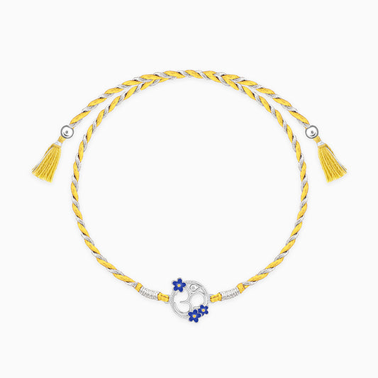 Silver Floral Omkara Rakhi