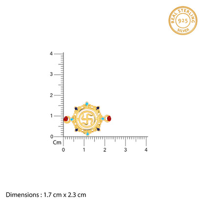 Golden Swastika Mandala Rakhi