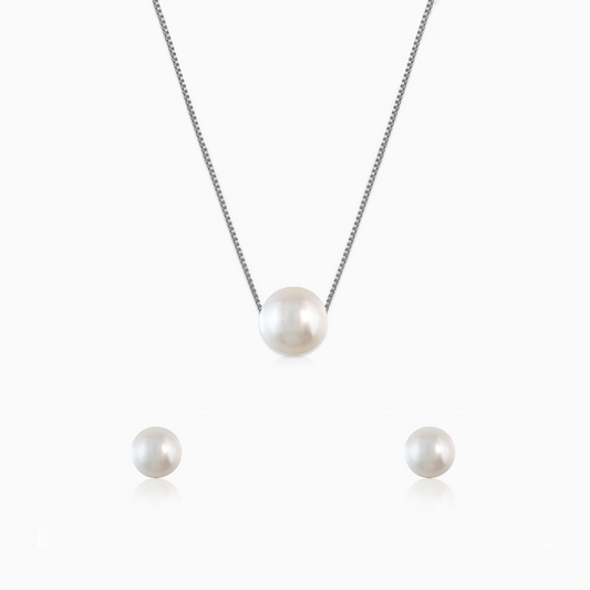 Silver Moonlight Pearl Set