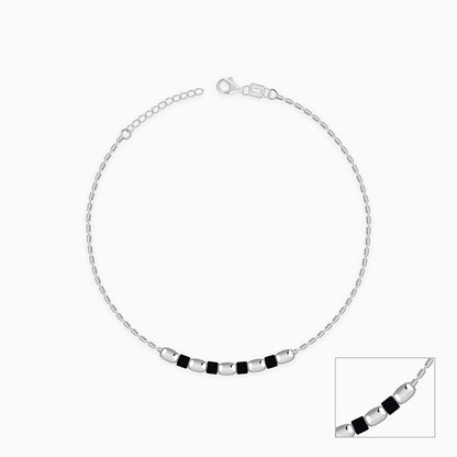 Silver Midnight Anklet