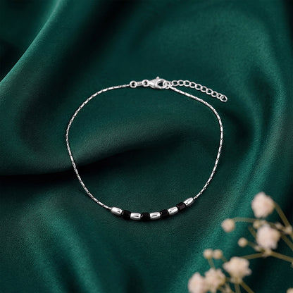 Silver Midnight Anklet