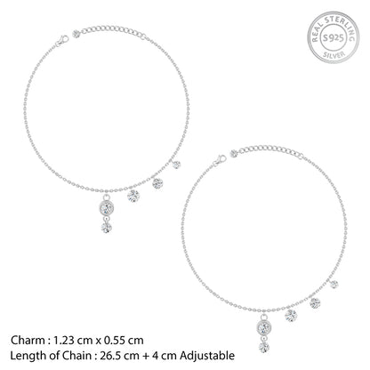 Silver Charmelle Anklet