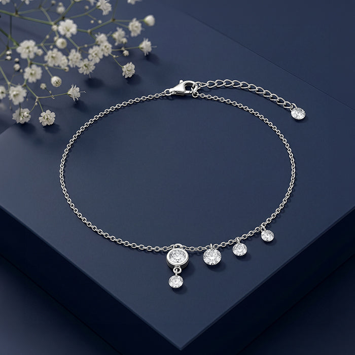 Silver Charmelle Anklet