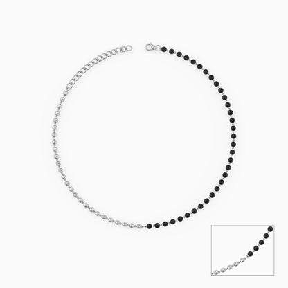 Silver Noirline Anklet