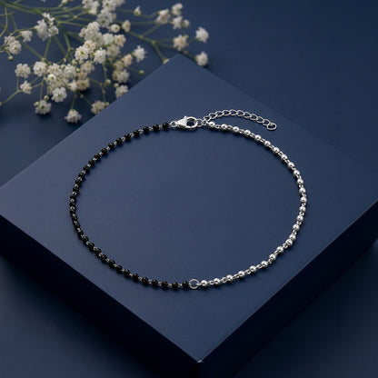 Silver Noirline Anklet