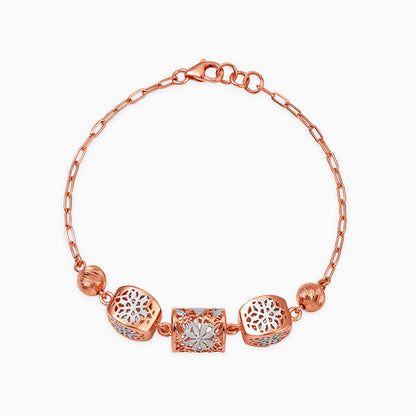 Dual Tone Zenith Charm Silver Bracelet