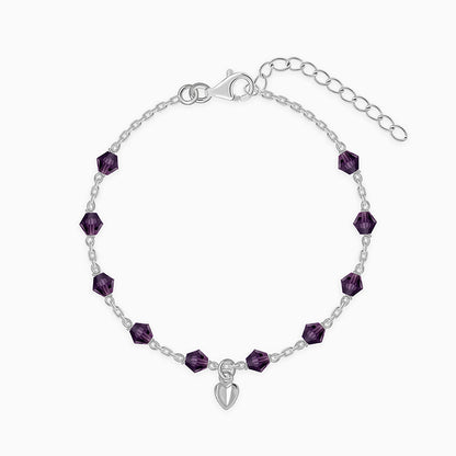 Silver Colourful Beads Bracelet